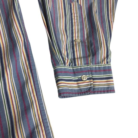 Vintage Ralph Lauren Shirt Mens XL Striped Long Sleeve Button Down Preppy Pony - Picture 7 of 16